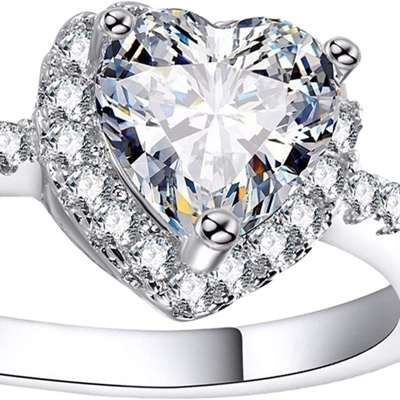 ELEGANT HEART SILVER RING - Picture 8 of 9